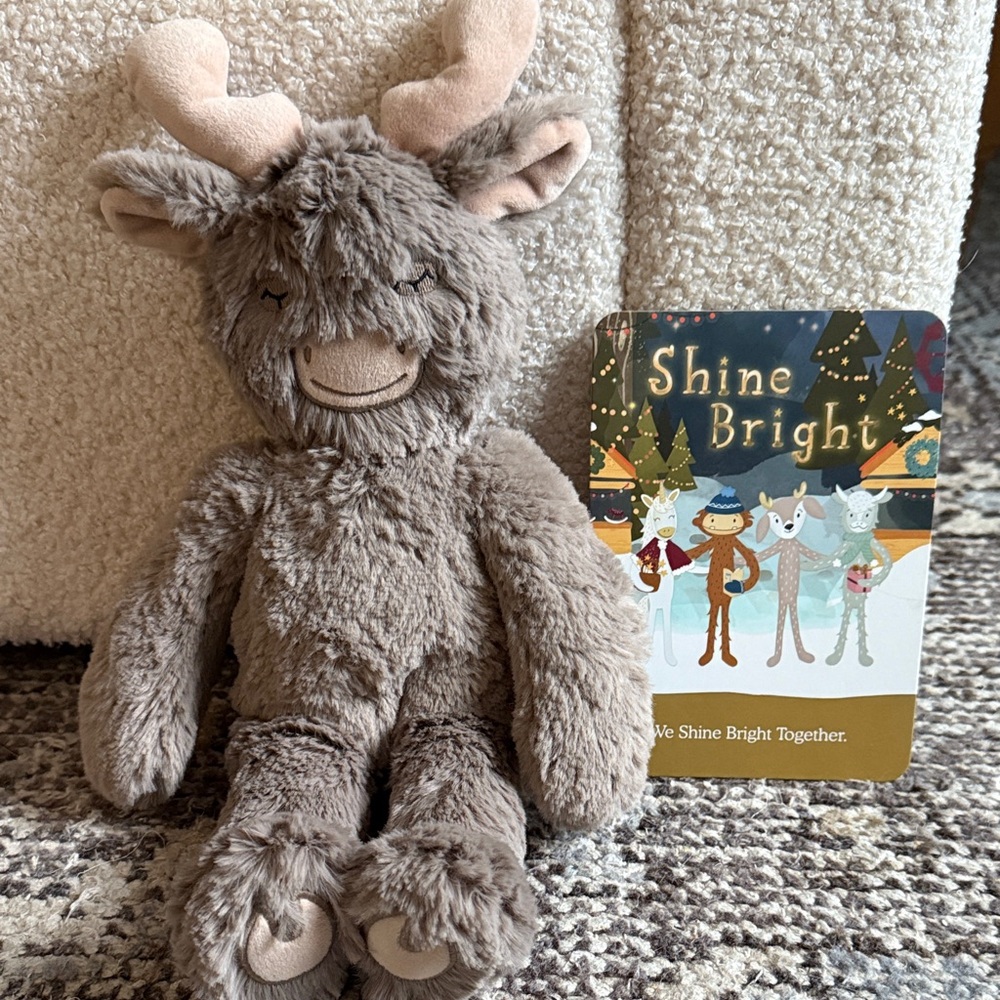 Slumberkins Moose (missing scarf) + Card